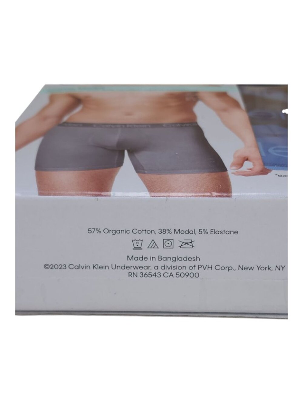 Calvin Klein Mens Boxer Briefs 3 Pack M Cotton Modal Blend Soft Blue Navy - Picture 5 of 8